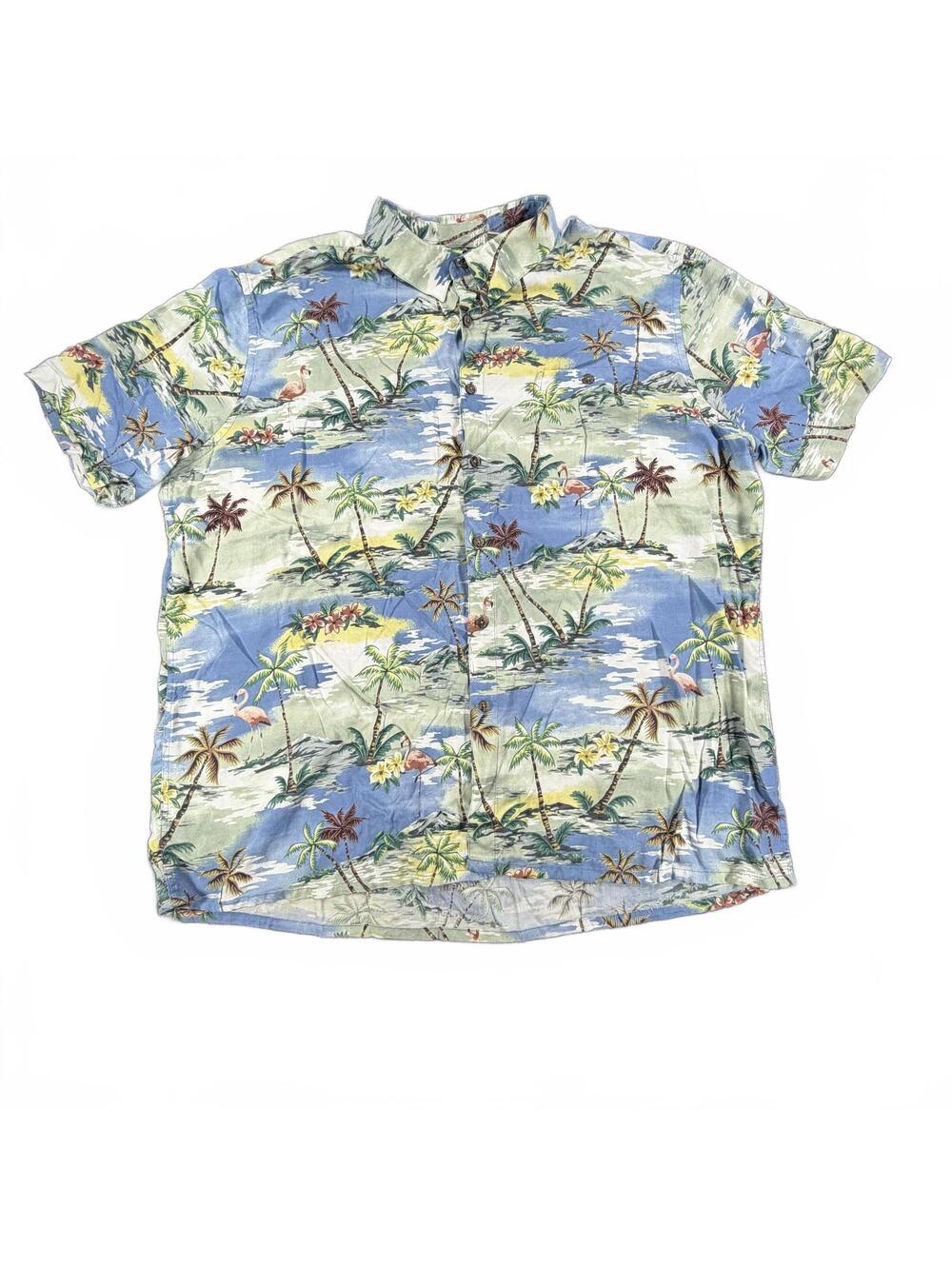 Men's Campia Moda Vintage Hawaiian Aloha Tropical Rayon Shirt XXL